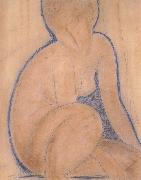 Amedeo Modigliani Crouched Nude (mk39) oil painting